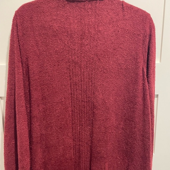 Barefoot Dreams Maroon Long Cardigan with pockets - Picture 8 of 10